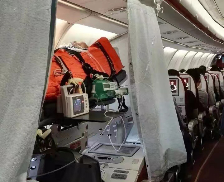 监利市跨国医疗包机、航空担架